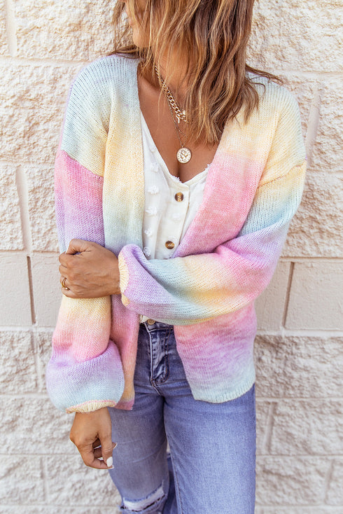 'Fiametta' Multicolour Drop Shoulder Cardigan - Celes Fashion